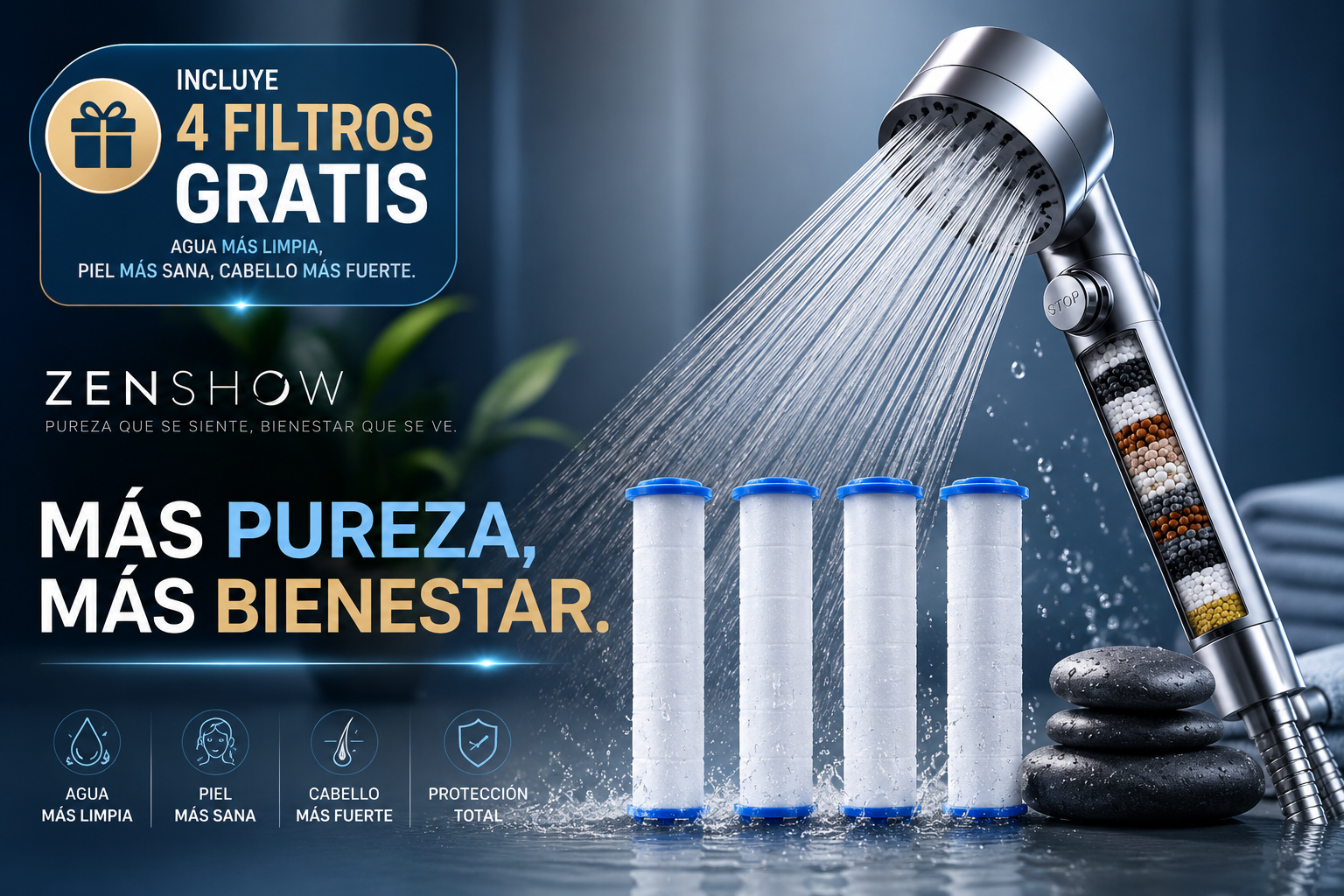 PACK AHORRO — 1 Alcachofa + 4 Filtros