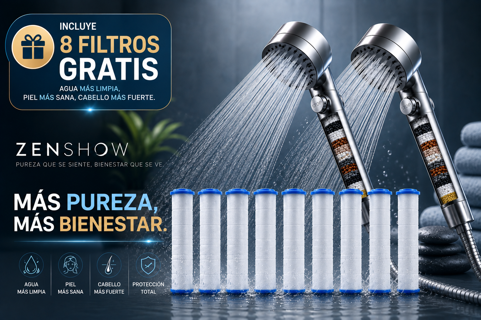 PACK FAMILIAR — 2 Alcachofas + 8 Filtros